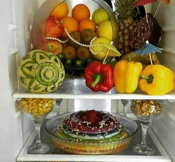 عکس ایده برای تزیین یخچال عروس