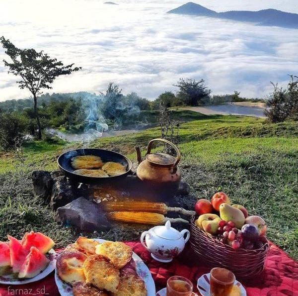 عکس ایده غذا در طبیعت