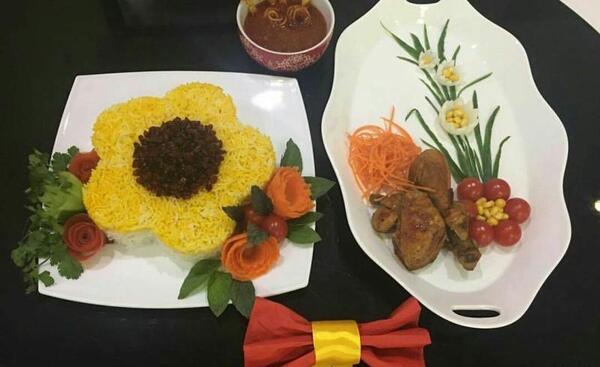 عکس ایده دورچین غذا