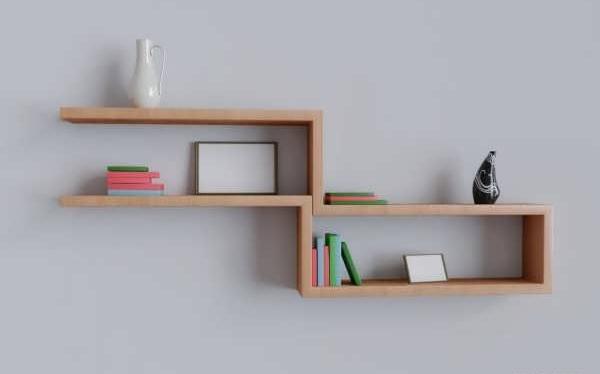 عکس ایده قفسه کتاب دیواری
