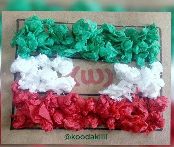 عکس ایده کاردستی پرچم ایران