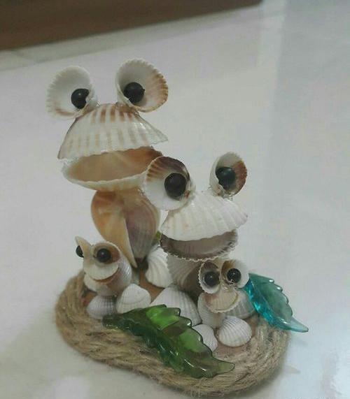 عکس ایده برای کاردستی با صدف