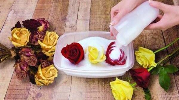 عکس ایده تزیین گل رز خشک شده