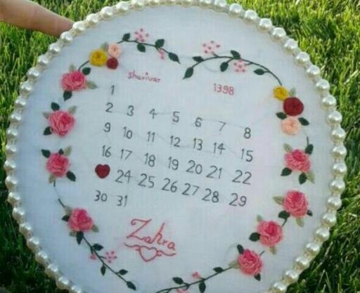 عکس ایده دیوارکوب گلدوزی