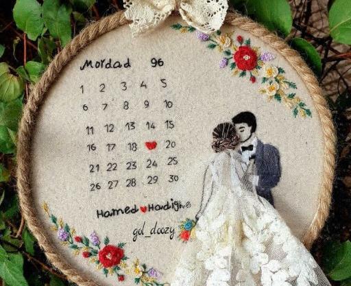 عکس ایده دیوارکوب گلدوزی