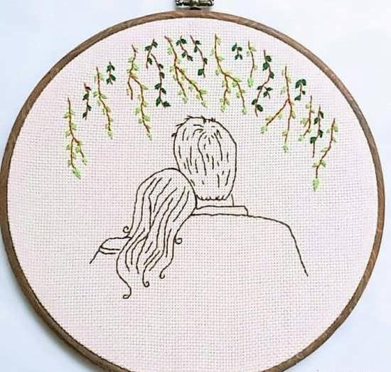 عکس ایده دیوارکوب گلدوزی