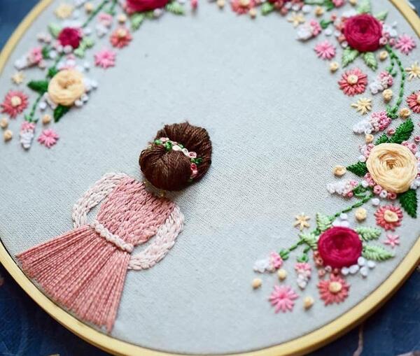 عکس ایده گلدوزی فانتزی