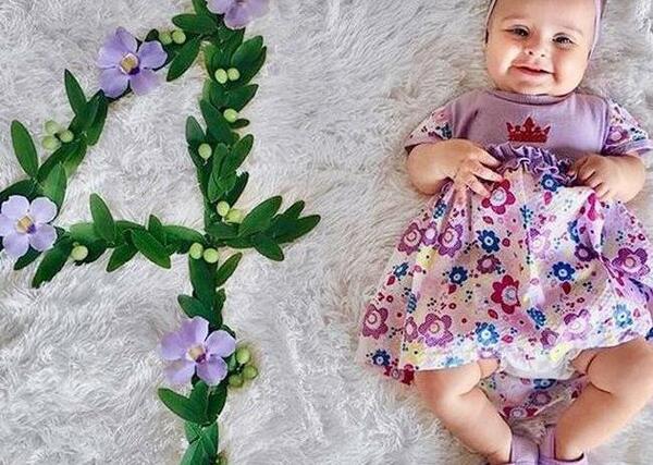 عکس ایده ماهگرد نوزاد ۴ ماهه