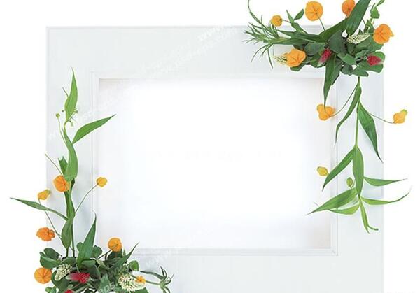 عکس صفحه خالی با حاشیه گل