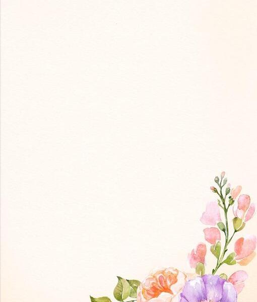 عکس صفحه سفید گلدار
