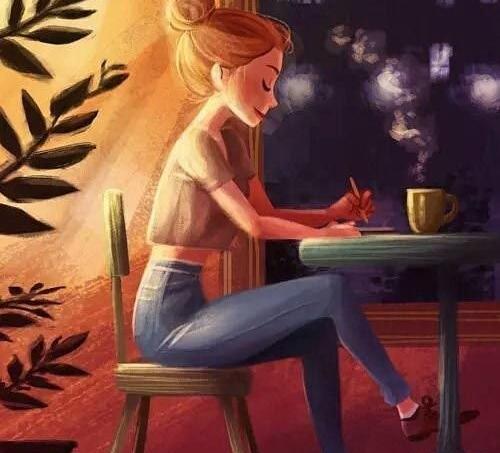 عکس دختر در حال آرامش