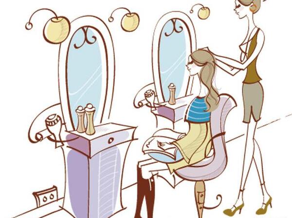 عکس کارتونی دختر در حال آرایش