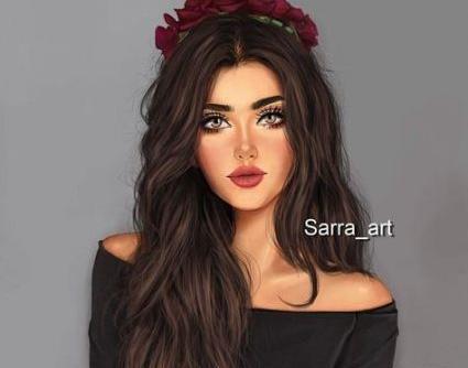 عکس کارتونی دختر در حال آرایش