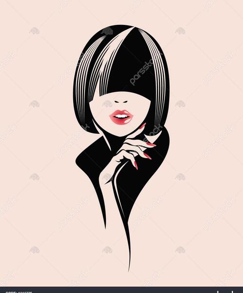 عکس کارتونی دختر در حال آرایش