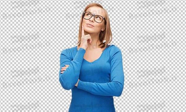 عکس دختری در حال تفکر