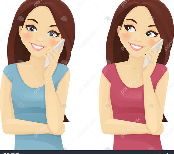 عکس دختر در حال صحبت با تلفن