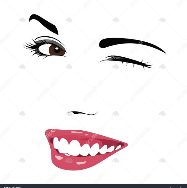 عکس پروفایل دختر درحال چشمک