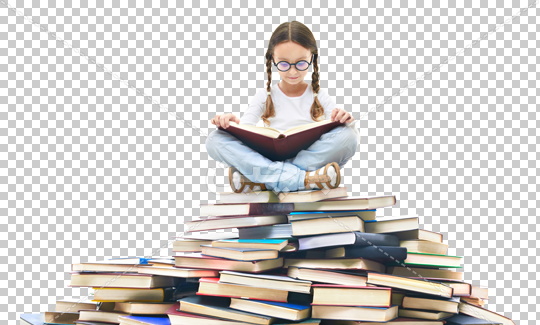 عکس دختر در حال خواندن کتاب