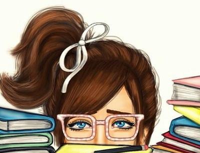 عکس دختر درحال درس خوندن فانتزی