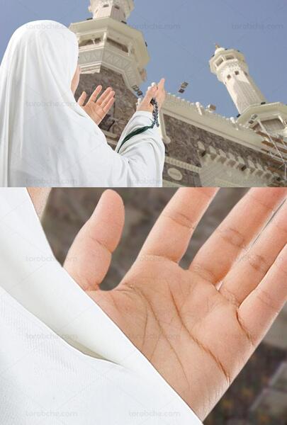 عکس دختری درحال دعا