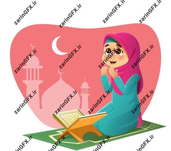 عکس دختر زیبا در حال نماز خواندن