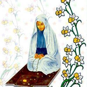 عکس دختر زیبا در حال نماز خواندن