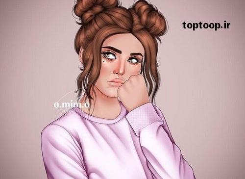 عکس دختری در حال فکر