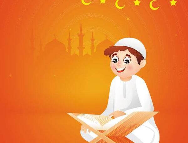 عکس دختر در حال قران خواندن کارتونی