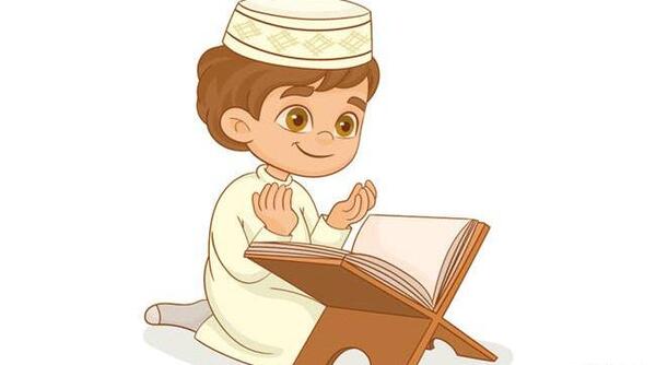 عکس دختر در حال قران خواندن کارتونی