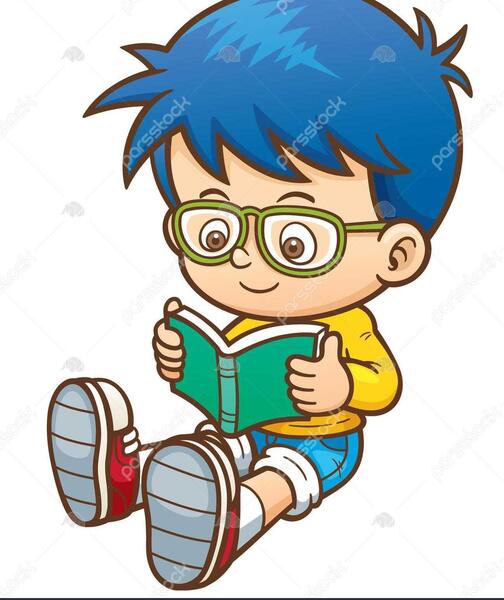 عکس دختر درحال کتاب خواندن کارتونی