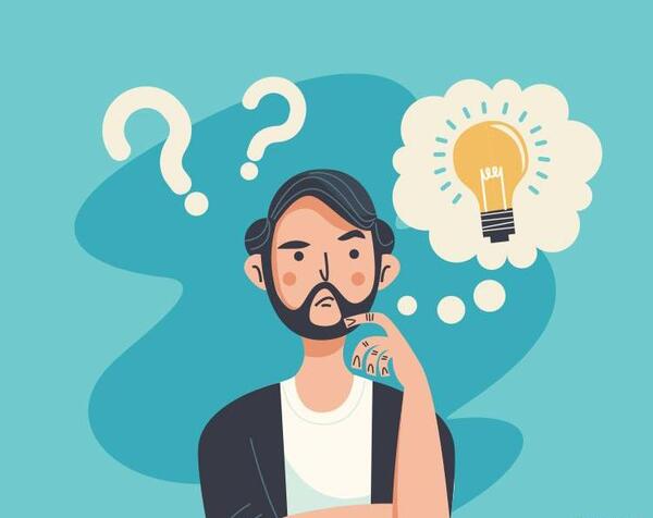 عکس دختر کارتونی در حال فکر