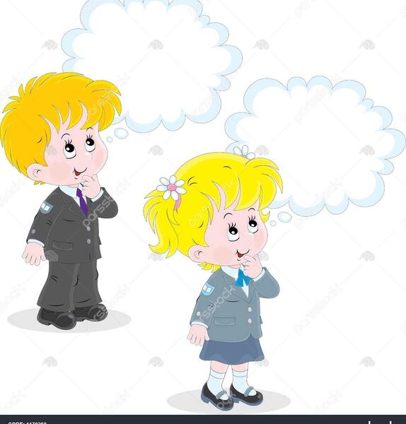 عکس دختر کارتونی در حال فکر