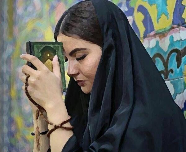 عکس های دختر در حال نماز