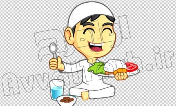 عکس کارتونی پسر در حال آشپزی