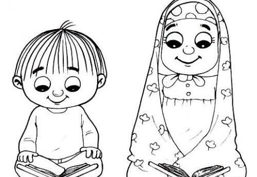 عکس پسر در حال قران خواندن