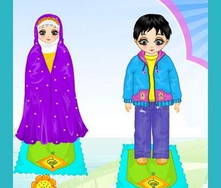 عکس نقاشی پسر در حال قنوت