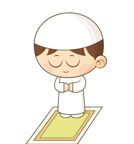 عکس نقاشی پسر در حال قنوت