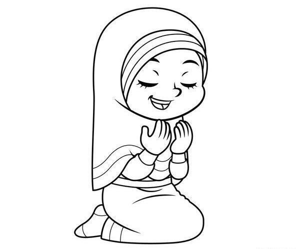 عکس نقاشی پسر در حال قنوت