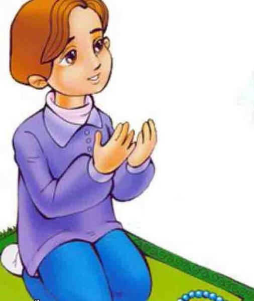 عکس نقاشی پسر بچه در حال قرآن خواندن