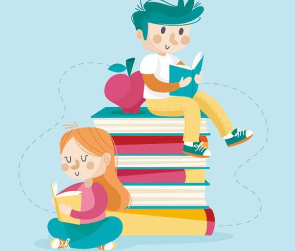 عکس پسر درحال کتاب خواندن کارتونی