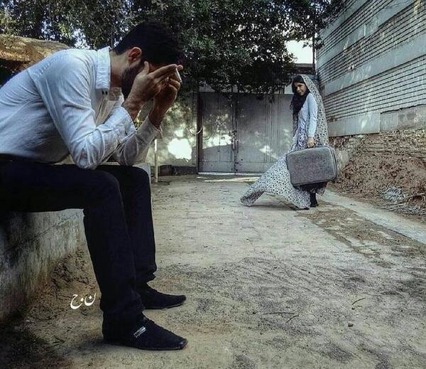 عکس پسر و پسر در حال جدایی