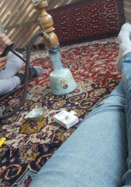 عکس فیک قلیون کشیدن