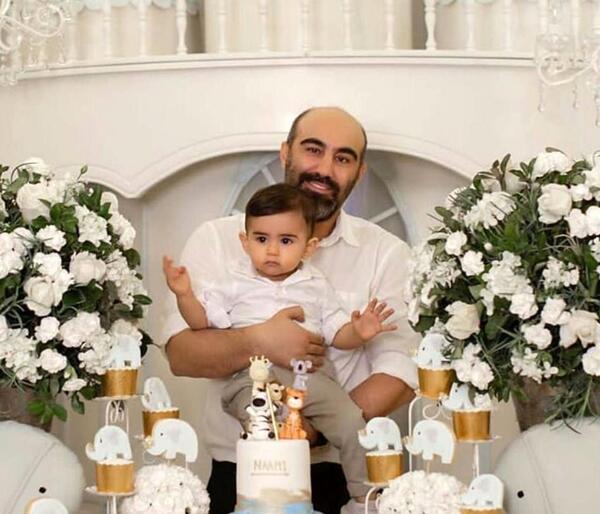 عکس محسن تنابنده و فرزندش