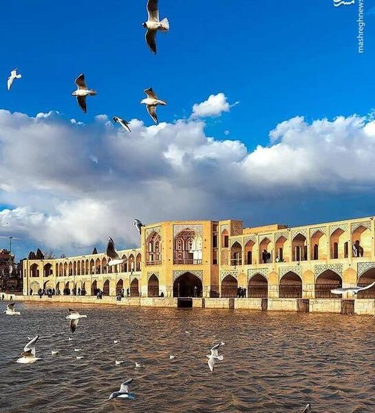 عکس هوایی پل خواجو