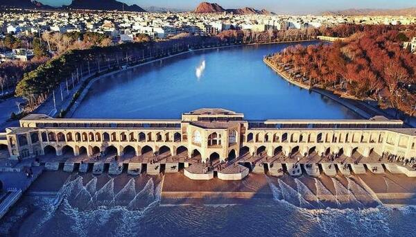 عکس هوایی پل خواجو