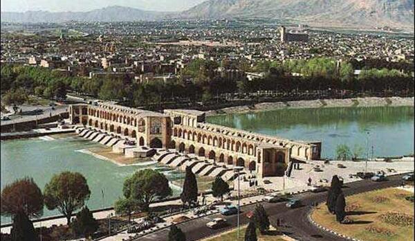 عکس هوایی پل خواجو