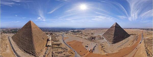 عکس هوایی اهرام ثلاثه مصر