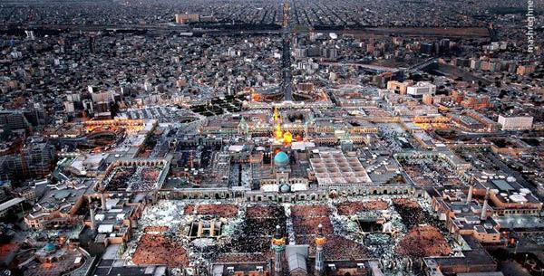 عکس هوایی حرم امام رضا(ع)