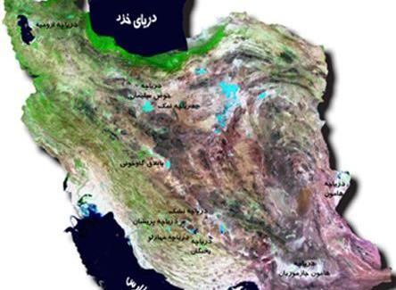 عکس هوایی دریاچه هامون