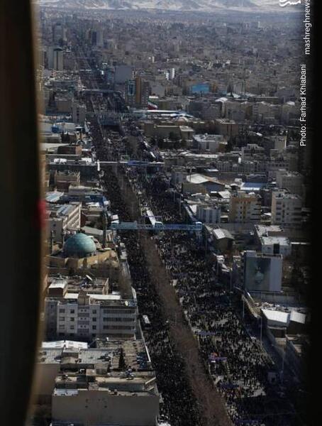 عکس هوایی راهپیمایی ۲۲ بهمن